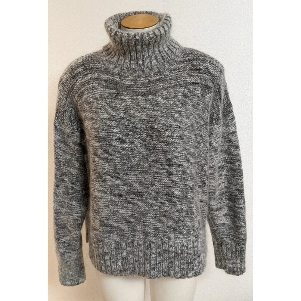 ALL POINTS By Reference Point Silk/Mohair Blend Turtleneck Long Slv Sweater LG
